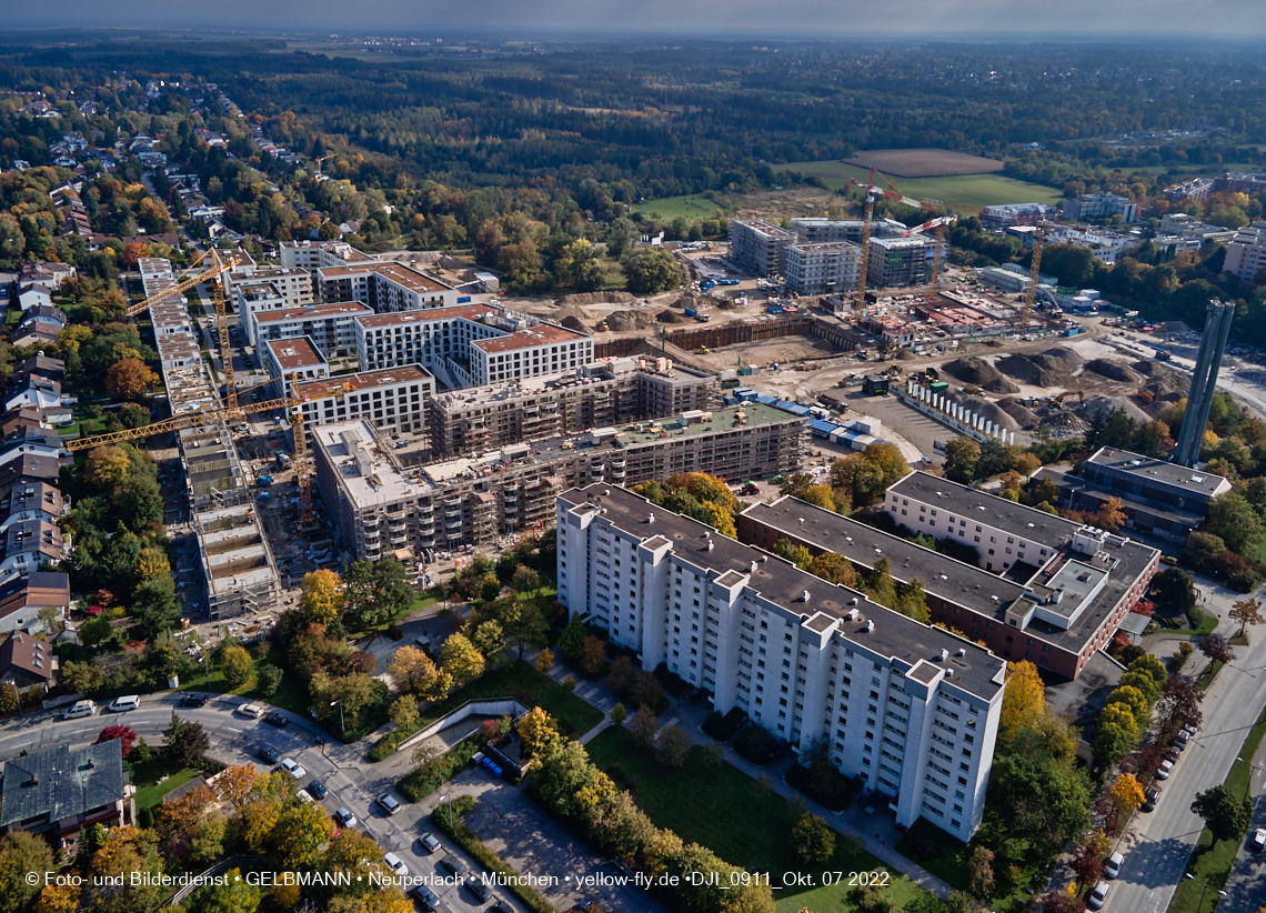 13.10.2022 - Baustelle Alexisquartier und Pandion Verde in Neuperlach